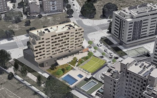 vista aerea viviendas Residencial Las Moreras